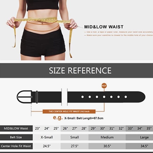 2 Pack Brown Belt Women\'s Chic Faux Leather Waist Belt for Jeans main image 2